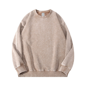 เสื้อสเวตเชิ้ตผู้ชายไซส์ใหญ่ ล้างสีแบบแอซิด สไตล์เรโทร วินเทจ คอกลม แบรนด์สั่งทำได้ เอวยางยืด ผู้ผลิตเสื้อสเวตเชิ้ตชั้นนำ - Product Image 4