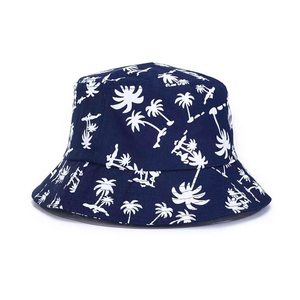 Custom Embroidered Logo High Quality Cotton 100% Cotton Casual Adjustable <b>Black</b> <b>White</b> Reversible Unisex Bucket <b>Hat</b> - Product Image 2