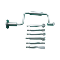 Ensemble de perceuses manuelles Hudson Brace en acier inoxydable de haute qualité, 7 pièces, instruments orthopédiques vétérinaires, fournisseur en gros
