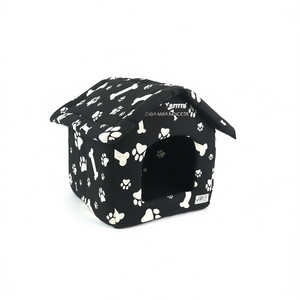 บ้านสัตว์เลี้ยงยอมมี่ รุ่น M ขนาด 46x49x41 ซม. เตียงนอนสุนัขผ้าฝ้ายนุ่ม สำหรับสุนัขขนาดเล็ก ใช้ได้ทุกฤดู ลายพิมพ์น่ารัก สไตล์วิลล่า - Product Image 3