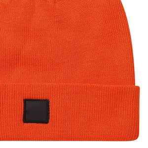 Purple Knit Beanie <b>Hat</b> for Adults Unisex Casual Winter Warm Cap Solid Color 100% Acrylic Folded Cuff Design - Product Image 4