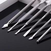 Ensemble d'outils repousse-cuticules double extrémité en acier inoxydable Morje, réutilisable et personnalisable, pour manucure, cuticules et peaux mortes
