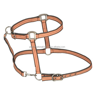 Cabestro de caballo de nailon con diseño de rayas de doble tono de doble capa Extra duradero, Halter de carreras de nailon ajustable completo hecho a mano para caballos - Product Image 1