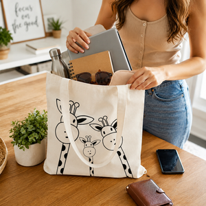 Bolsa de Mano Personalizada de Lona 100% Algodón |   Diseño de Letras Impresas, Reutilizables, Ecológicos, para Compras, Regalos, Promociones, Eventos, Marca - Product Image 2
