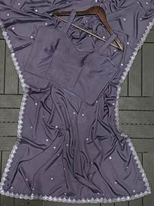 Nouvelle veste de fête traditionnelle pour femmes, super tendance, avec broderie de sari pour Diwali/mariage - Product Image 5