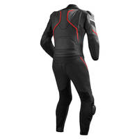 Combinaison de moto en cuir respirante de haute qualité, noire et rouge, pour l'été et l'hiver, une pièce, avec protections CE, équipement de conduite