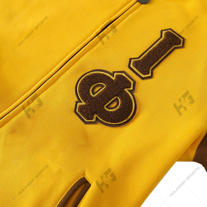 Custom logo Women Sweaters Sorority Yellow and <b>Brown</b> Women's V-neck Ladies Knitted Girl Long Sleeve Sweater Knit Cardigan - Product Image 5