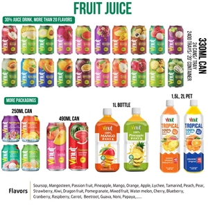 330ml Jus de canneberge aromatisé sans sucre VINUT Vietnam Usine Vente en gros Meilleur prix Échantillon gratuit Conception gratuite ISO BRC KOSHER - Product Image 5