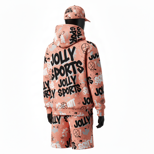 Ensemble sweat-shirt et short pour homme, 320 GSM, coton lourd et polyester, tissu French Terry, toucher doux, logo sublimé. - Product Image 5