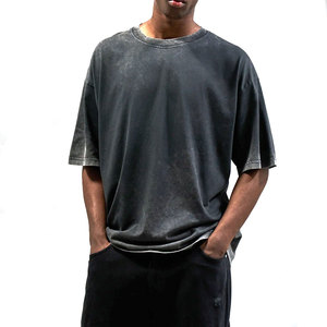 Camiseta Oversize para Hombre con Lavado Ácido, 100% Algodón, Etiqueta Privada Personalizada, Transpirable, de Secado Rápido, Estilo Urbano, al por Mayor, del Mejor Proveedor - Product Image 4