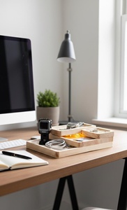 Excellent Quality Natural Wood Serving Tray for <b>Breakfast</b> <b>in</b> <b>Bed</b> Kitchen <b>Table</b> or Living Room Available At Factory - Product Image 2
