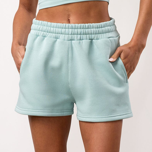 Shorts d'été pour femmes, couleur unie, décontractés, amples, style sport, taille élastique, pour le cyclisme - Product Image 1