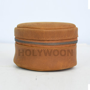 Customized Portable Leather Case PVC Lining Reusable Design Your Own Multifunctional Fashion Cosmetics Packaging Small Size - Product Image 3
