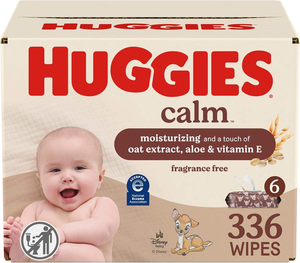 Toallitas Húmedas para Bebé Huggies Calm, Sin Perfume, Hipoalergénicas, 6 Paquetes con Botón de Apertura (336 Toallitas en Total), Embalaje Puede Variar - Product Image 3