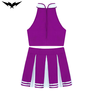 Tenues de cheerleading personnalisées Bigetron Sports pour femmes - Ensembles en spandex/polyester imprimés par transfert thermique avec strass et perles - Product Image 2