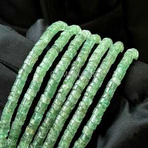 AAA Green Strawberry Quartz Heishi Beads 5MM Smooth Strawberry Quartz Gemstone Beads Strand For Jewelry Making Wholesale Bulk - Product Image 1