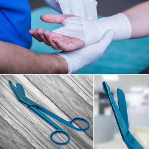 Ciseaux à pansements médicaux multi-usages en acier inoxydable, ciseaux de traumatologie EMT, outils chirurgicaux d'urgence pour les premiers secours - Product Image 2