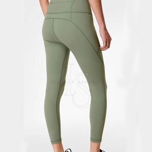 Leggings de yoga tricotés de haute qualité, taille élastique, vente chaude, écologiques, respirants, sans coutures, séchage rapide, dernier design - Product Image 4