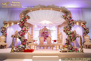 Mandap/Scène de Mariage Bollywood Princesse, Mandap Ouvert de Mariage Bollywood avec Scène, Nouveau Design, Mandap Ouvert de Mariage 2026, Vente USA - Product Image 6