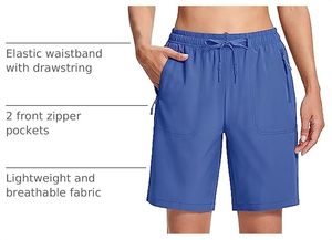 Shorts Deportivos de Mujer Color Naranja de Secado Rápido con Cordón y Bolsillos, Cintura Media, Tejido de Poliéster - Product Image 4