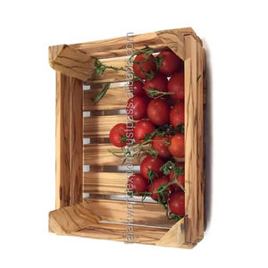 Customized Bamboo Wooden Fruit <b>Vegetable</b> Racks Organizer Kitchen Utensils Storage Basket <b>Stand</b> With 2 Tier By FWE - Product Image 1