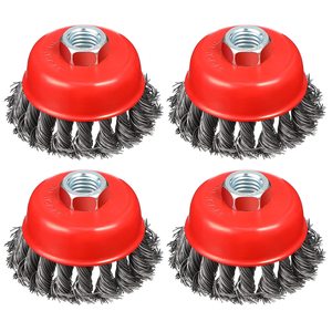Vente chaude 3 pouces jeu de roues nouées 6 pièces industriel/bricolage Grade fil d'acier tasse brosse fonction de polissage OEM personnalisable - Product Image 5