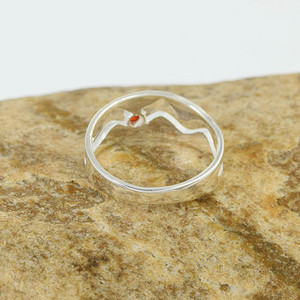 100% Natural <b>Garnet</b> Round Cut Vermeil Fine <b>Ring</b> Jewelry 925 Sterling <b>Silver</b> Wedding Wear Fine <b>Rings</b> Latest Designer Fine Jewelry - Product Image 3