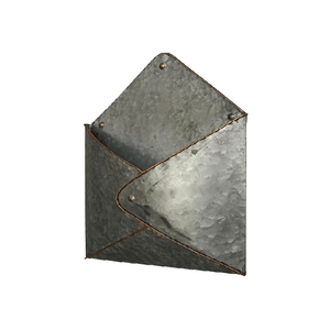 <b>Modern</b> Black Metal Mailbox Copper Trim Envelope Shape Embossed Mail Wall Mount Outdoor Letter <b>Box</b> Home Exterior Wall Decor - Product Image 6