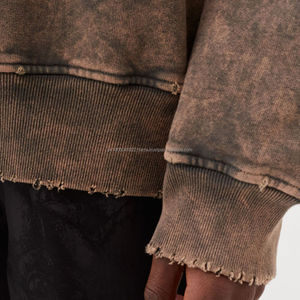 2025 personnalisé coton Polyester fait pull bouffée impression sweats à capuche poids lourd épais bouffée impression sweats à capuche pour tenue décontractée - Product Image 4