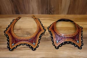 Western Style Hand Tooled Carving <b>Leather</b> Necklace Women Trendy Tooled <b>Leather</b> Western <b>Jewelry</b> Hand Tooled <b>Jewelry</b> Necklace - Product Image 6