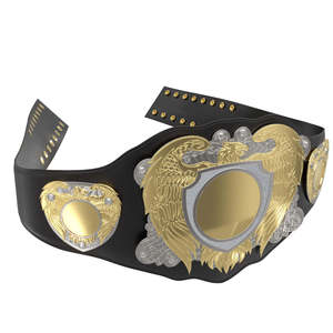 Cinturón de Campeonato Personalizado Ronpex International RI-2605 para Lucha Libre y MMA, con Placas de Zinc y Cuero, Cinturón de Artes Marciales Suave - Product Image 4