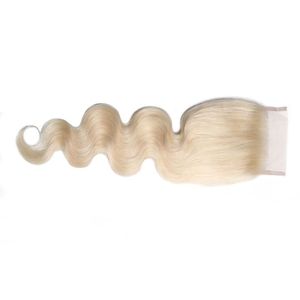 Extensions de cheveux indiens Remy blonds, ondulés naturels, avec closure en dentelle, tissage de cheveux longs - Product Image 2