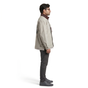 Chaqueta Cortavientos Asimétrica para Hombre, 165GSM, Nailon Arrugado, Diseño Personalizado de Fábrica OEM, Estilo Urbano Vanguardista, Talla Grande - Product Image 3