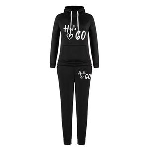 Fashion Women's Winter Plus Size Hooded <b>Track</b> <b>Suit</b> Set 100% Cotton Jogging Outfit with Sweatpants - Product Image 5