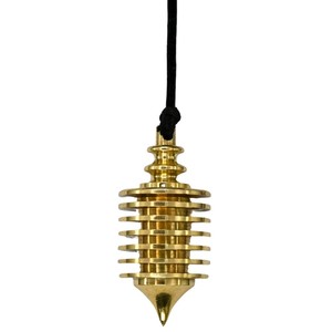Pendentif Feng Shui en spirale verticale dorée polie pour la guérison énergétique, la divination et l'art écologique - Vente en gros - Product Image 5