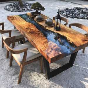 Best Quality Handmade Round Shape <b>Epoxy</b> Resin Wood <b>Coffee</b> <b>Table</b> for Home and Office Use Available Home Decor - Product Image 3