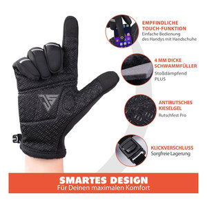 Winter <b>Warm</b> <b>Gloves</b> Touchscreen Cold Weather Driving <b>Gloves</b> Windproof Anti-Slip Sports <b>Gloves</b> For Cycling Running Hiking Unisex - Product Image 6