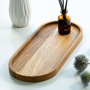 Rectangle Wooden Storage Tray Engraving Varnished Finish <b>Minimalist</b> Design Sustainable Desk <b>Table</b> Single Tier Beverage - Product Image 4