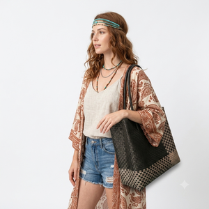 Best Seller Elegant Unique Handmade Women's Woven <b>Tote</b> Bag Premium <b>Plastic</b> Recycled Material Origin From Indonesia - Product Image 5
