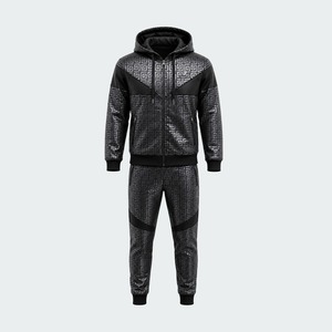 Ensemble de survêtement en coton épais personnalisé, style streetwear graphique oversize, vente en gros OEM ODM - Product Image 6