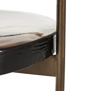 Premium Luxury Handmade Metal Rolling Kitchen <b>Utility</b> Trolley Cart with Heavy Duty Lockable Wheels Multi Tier Storage <b>Shelves</b> - Product Image 2
