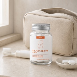 [FROM OREUM] Trousse de Toilette de Voyage Dentifrice Solide Saveur Mandarine de Jeju 60 Comprimés pour l'Emballage Personnel de Voyage - Product Image 4