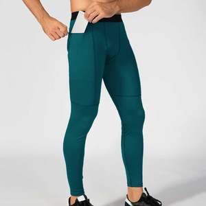 Leggings de compression pour hommes, pantalons de sport, de gym, de course à pied, d'entraînement, qualité supérieure, coupe compressive, séchage rapide, respirant - Product Image 4