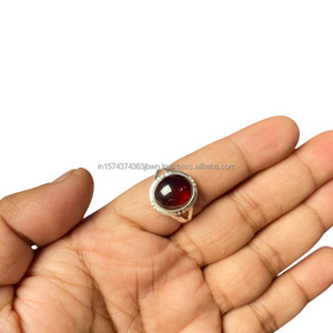 925 Sterling <b>Silver</b> New Design Natural <b>Garnet</b> <b>Ring</b> for Women Handmade Red <b>Garnet</b> Wedding Engagement Party Wear Classic Style - Product Image 3