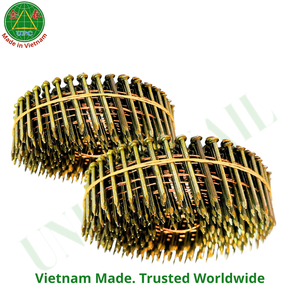 Clous à vis de 1-3/4 pouces avec tige filetée, revêtement jaune, pour pistolet à clous pneumatique, utilisation pour palettes, prix de gros, provenant d'usine vietnamienne - Product Image 5
