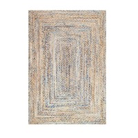 Maßgefertigter 100% Jute-Durrie-Teppich Handgewebter Indischer Bodenbelag Dekorativ für Esszimmer Kilim Direktexport Indien