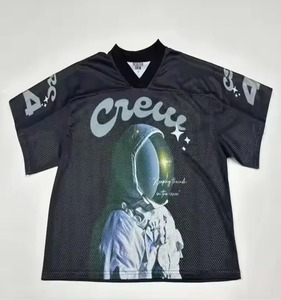 Camiseta de Fútbol Personalizada para Hombre, Talla Grande, Sublimada, con Estampado por Transferencia de Calor, Estilo Vintage, Manga Corta, Cuello en V, Corte Regular, 100% Algodón - Product Image 2