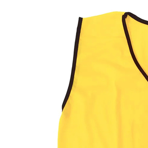 Gilet d'entraînement jaune unisexe pour adulte, sans manches, col en V, séchage rapide, en polyester, maillot de sport toutes saisons, coupe classique 2026 - Product Image 2