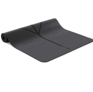 Tapete de Yoga Amarillo Estampado Ecológico Más Vendido, Tapete de Goma Natural Plegable y Portátil para Fitness, Meditación, Gimnasio y Ropa Deportiva - Product Image 4