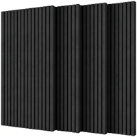 Les panneaux acoustiques modernes en fibre de polyester de forme Akupanel noirs sont utilisés pour la décoration intérieure et l'absorption acoustique